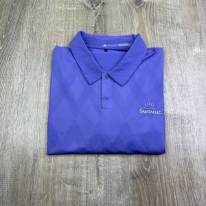 Nike Dri-Fit Santaluz Mens Purple Tiger Woods Collection Golf Polo Shirt Size XL